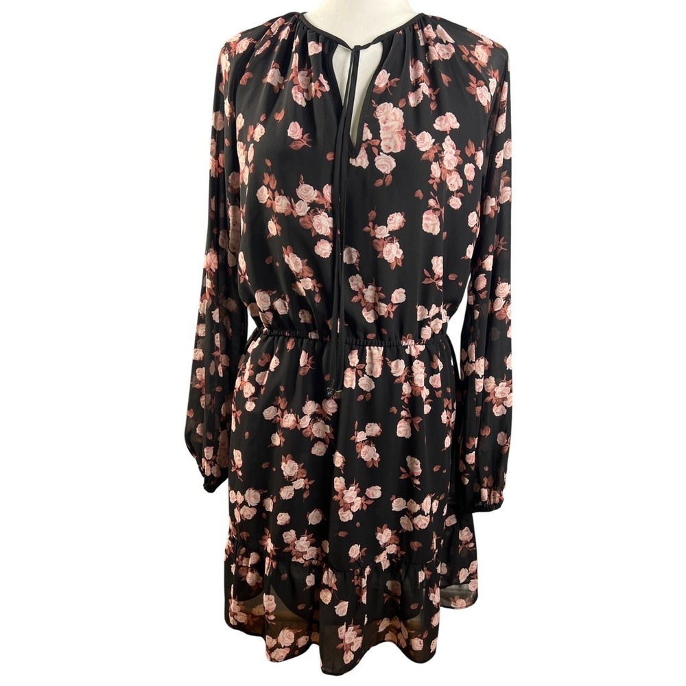 Michael Kors Women Dress Small Floral Print Long Sleeve Mini Casual Designer EUC - Picture 3 of 13